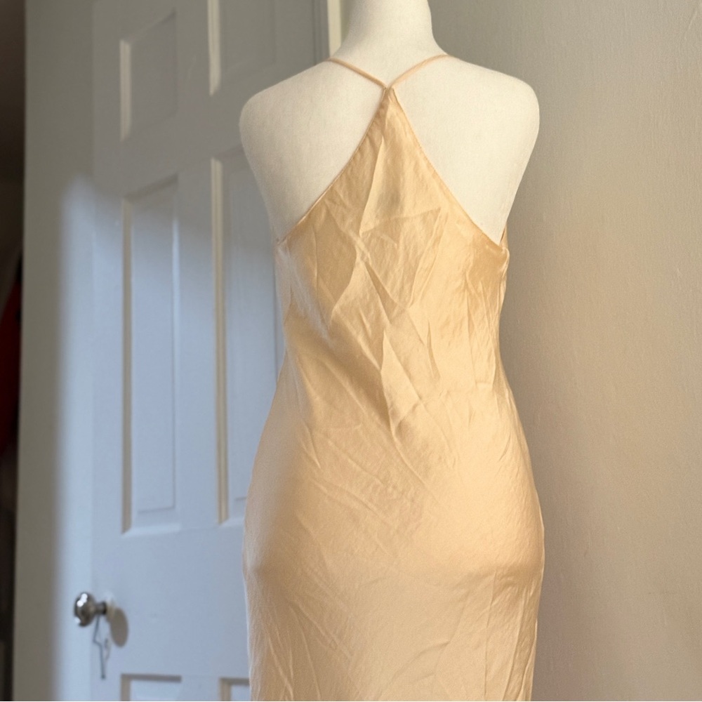 Vintage Stunning Light Peach Silk Slipdress. Size Small/Medium - Picture 11 of 13